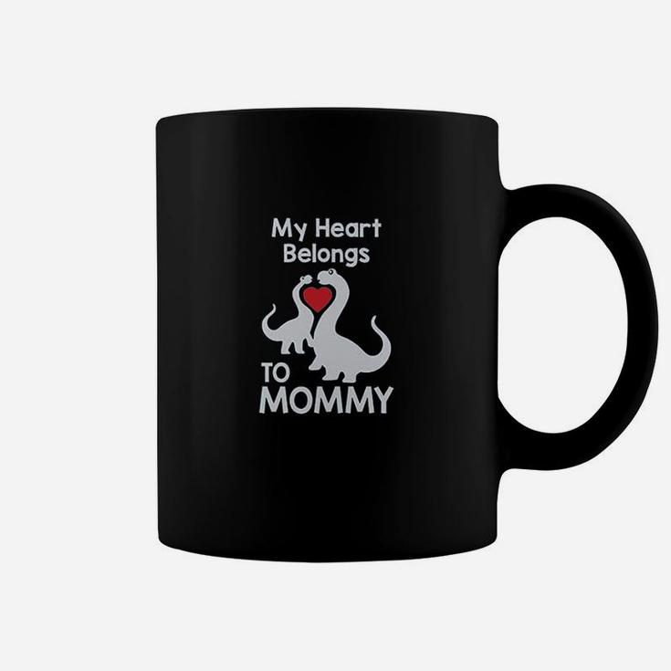 My Heart Belongs To Mommy Cute Trex Love Mothers Day Kids Coffee Mug