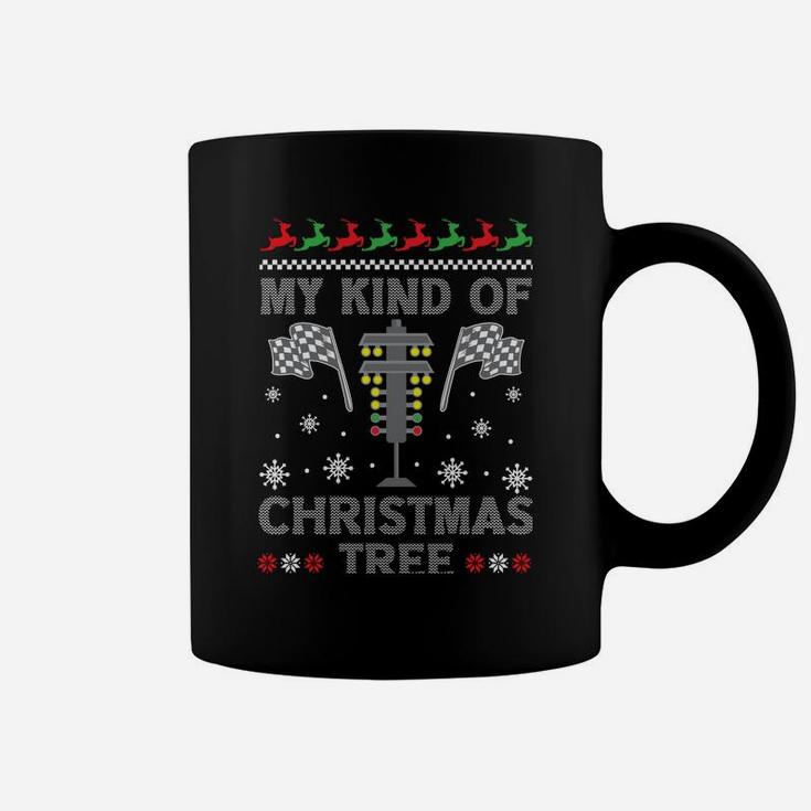 My Kind Of Christmas Tree Gifts Racing Car Driver Ugly Xmas Sweatshirt Coffee Mug