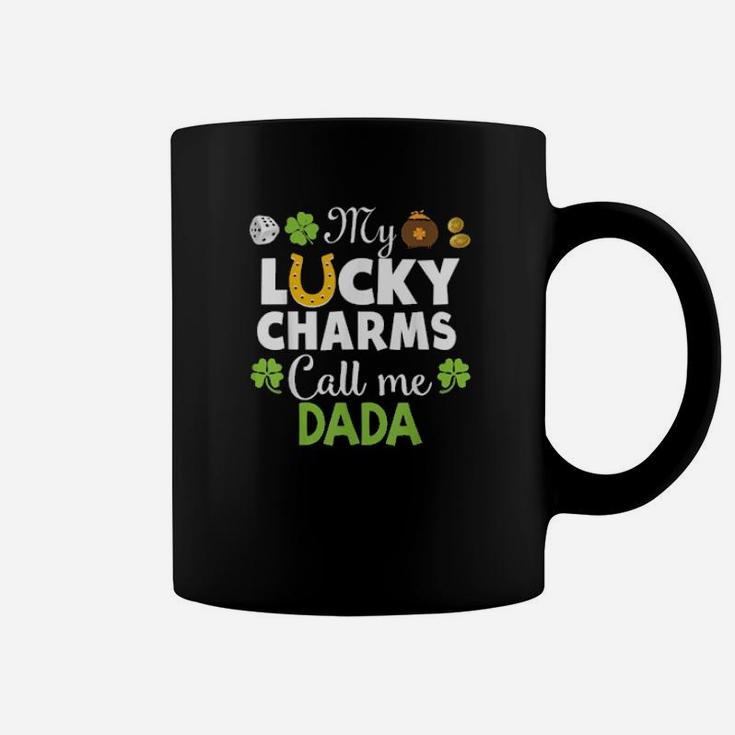 My Lucky Charms Call Me Dada Shamrock St Patrick Horseshoe Coffee Mug