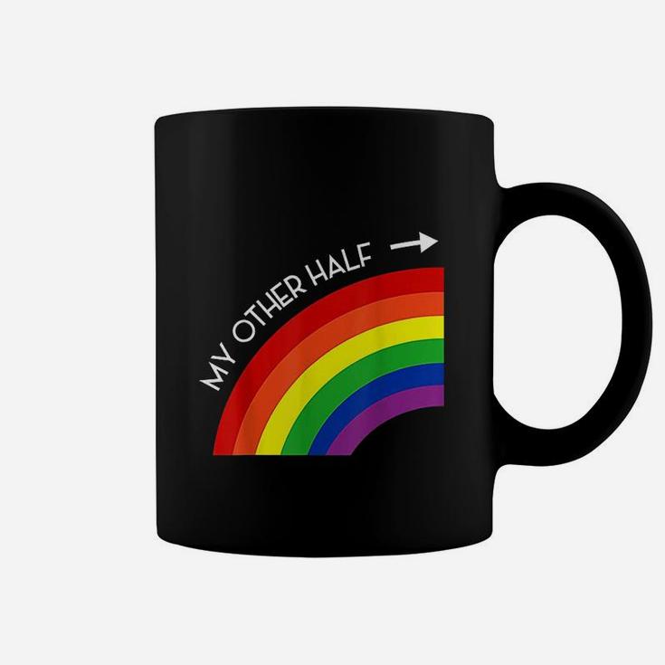 My Other Half Gay Couple Rainbow Pride Cool Lgbt Ally Gift Coffee Mug