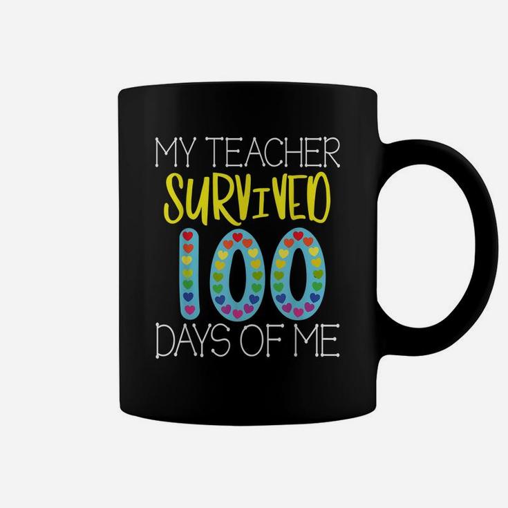 My Teacher Survived 100 Days Of Me, Boys School Shirt,100Th Coffee Mug