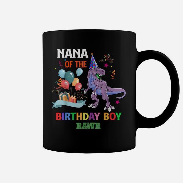 Nana Of The Birthday Boy Shirt Dinosaur Raptor Funny Coffee Mug