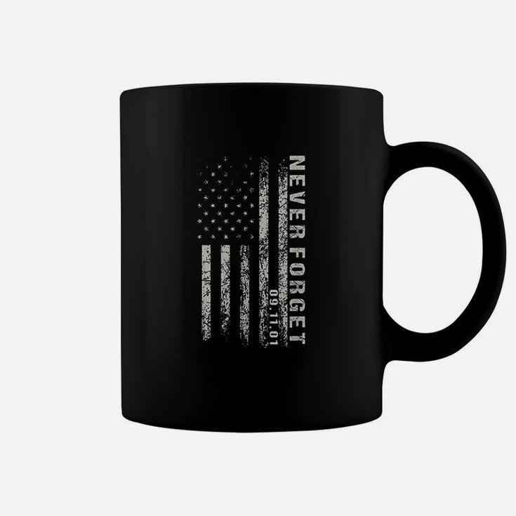 Never Forget American Flag Patriotic Coffee Mug