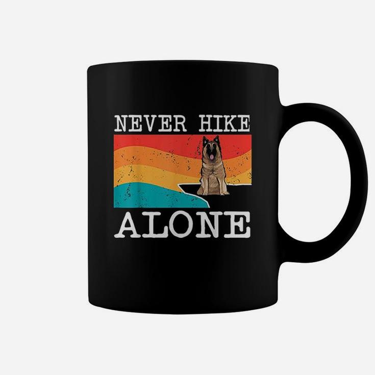 Never Hike Alone Belgian Tervuren Graphic Hiking Coffee Mug