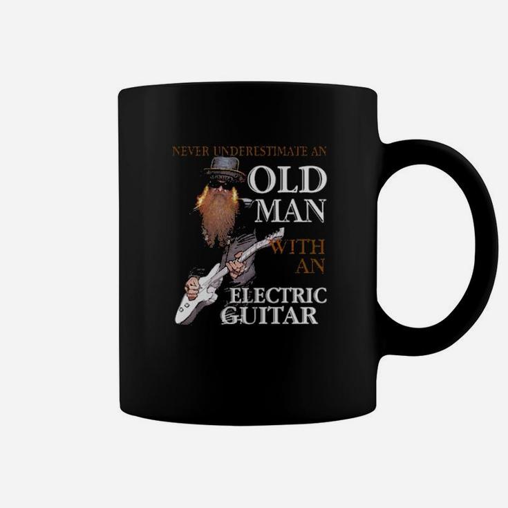 Never Underestimate An Old Man With An Electric Guitar Coffee Mug