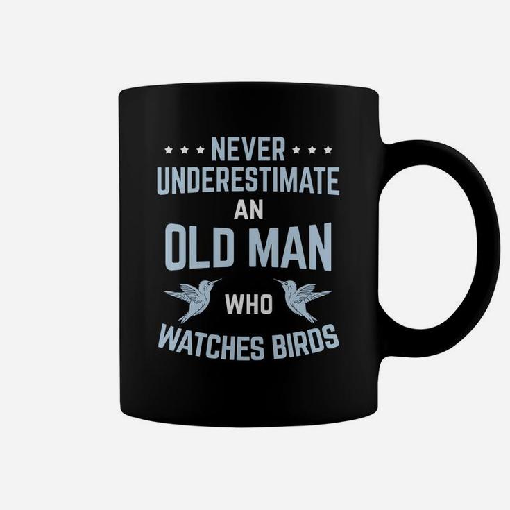 Never Underestimate Old Man Birdwatching Birding Birder Coffee Mug