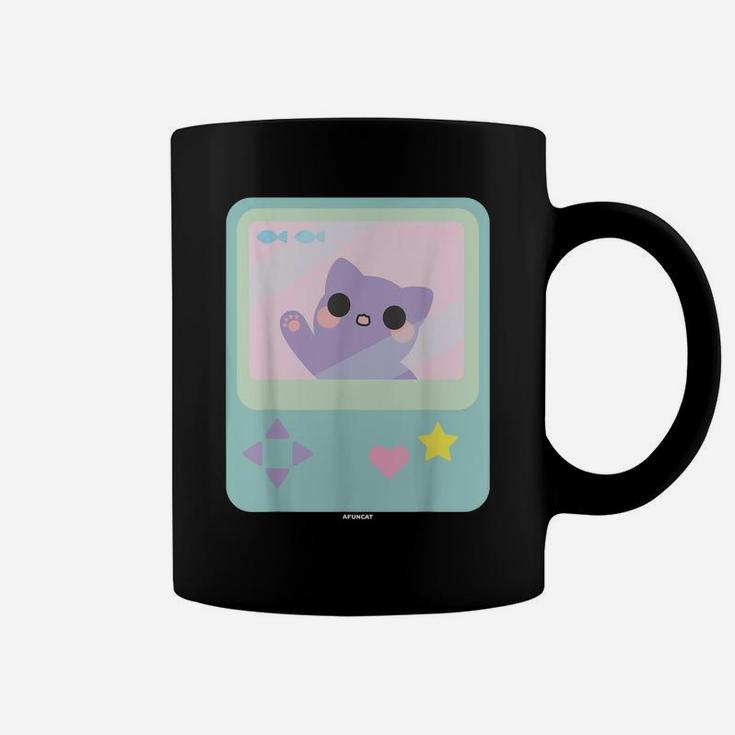 New Super Kawaii Gamer Cat Kitty Pastel Anime Inspired Coffee Mug