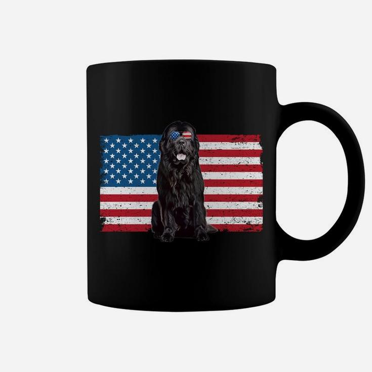 Newfie Dad American Flag Newfoundland Dog Lover Owner Funny Coffee Mug