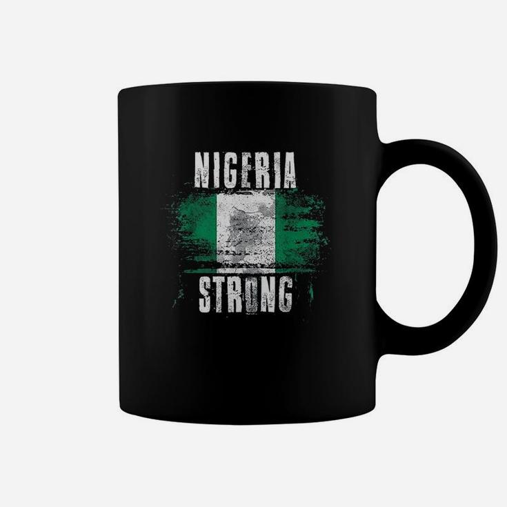 Nigeria Strong Distressed Flag  Nigerian Pride Coffee Mug