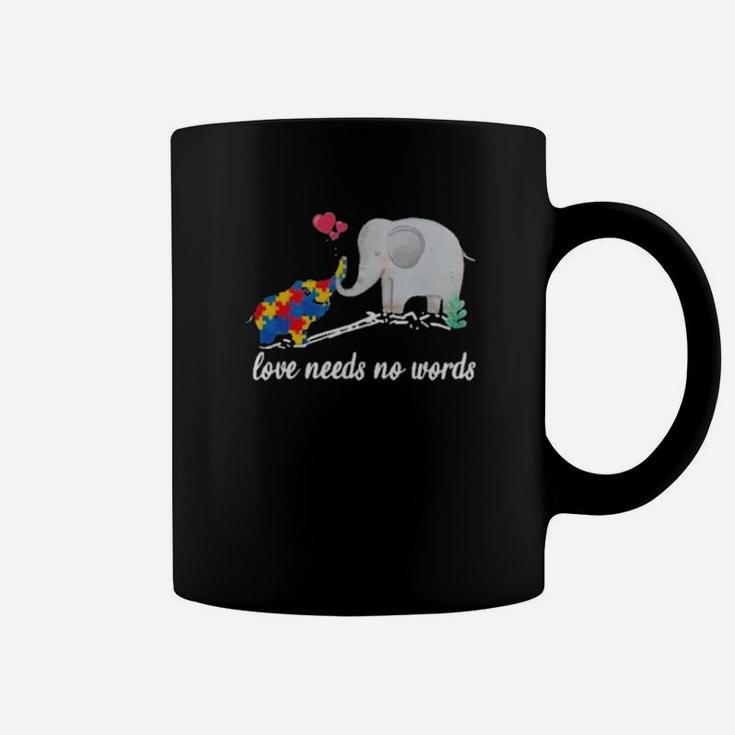Non Verbal Autism Awareness Elephant Love Needs No Words Shirt Coffee Mug