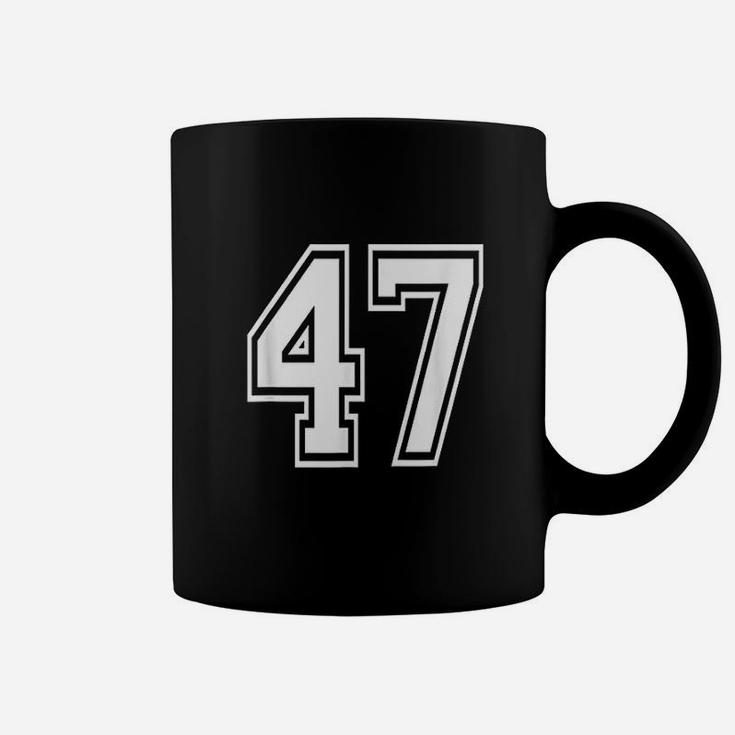 Number 47 Birthday Varsity Sports Team Jersey Coffee Mug