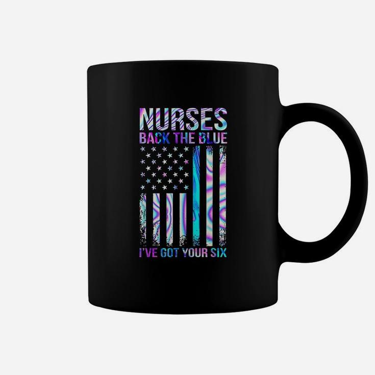 Nurses Back The Blue I Have Got Your Six American Flag Coffee Mug