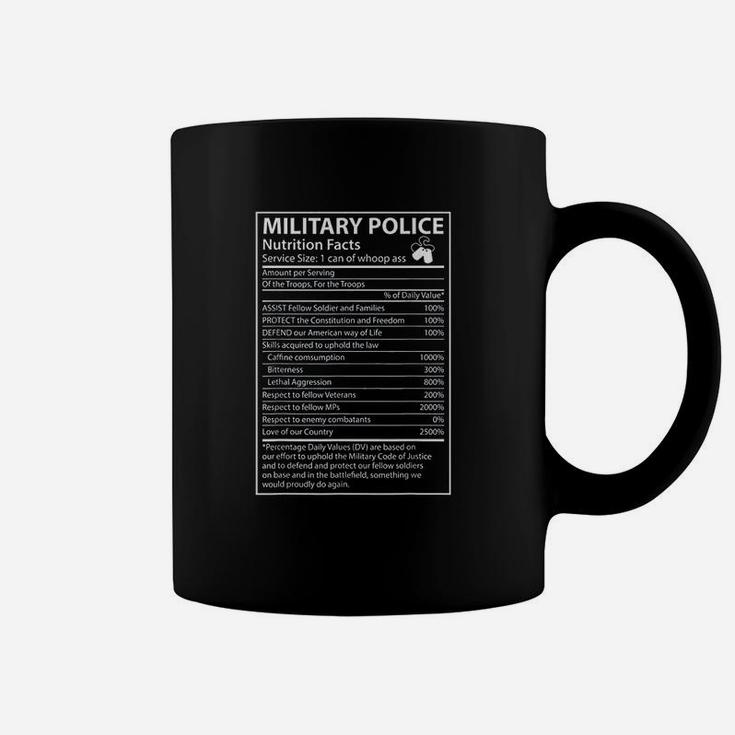 Nutrition Facts Funny Military Police Coffee Mug