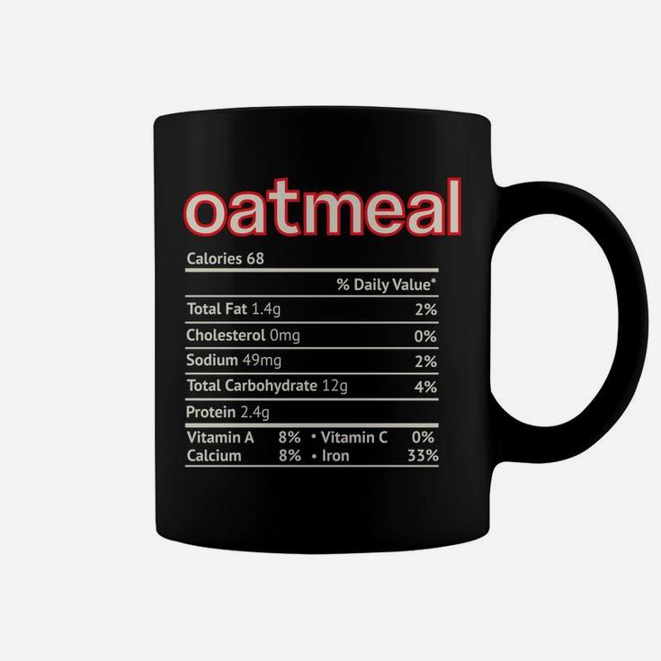 Oatmeal Nutrition Facts Funny Thanksgiving Christmas Food Coffee Mug
