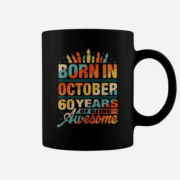 October 1961 60 Year Old 60Th Birthday Gift Candle Graphic Coffee Mug