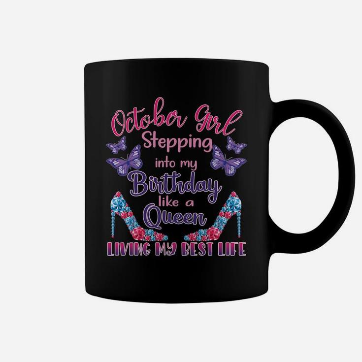 October Birthday, For Women, October Born Girl Queen Coffee Mug