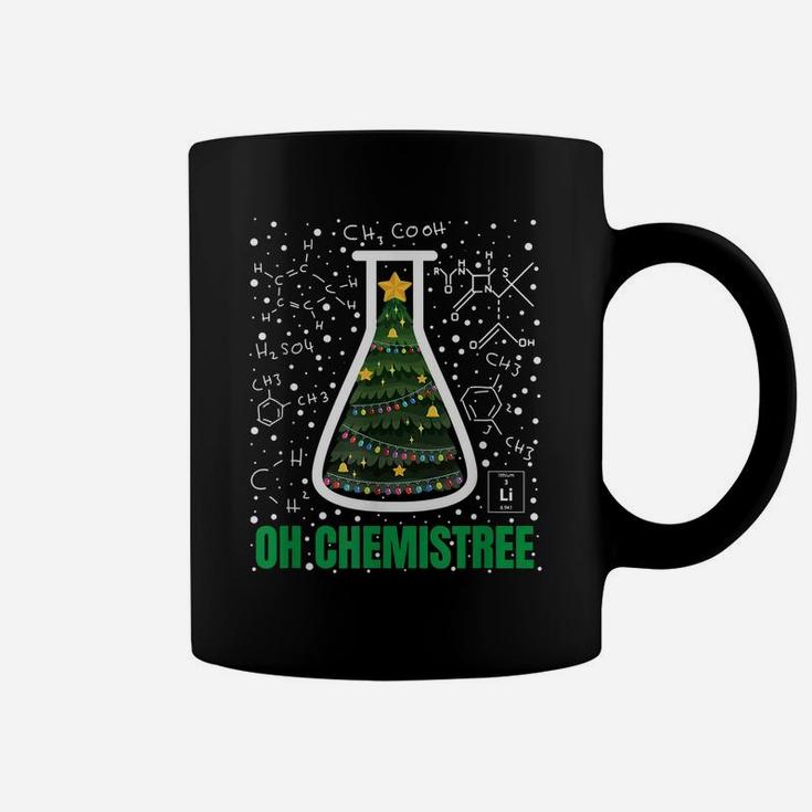 Oh Chemistree Chemistry Teacher Ugly Science Merry Christmas Coffee Mug