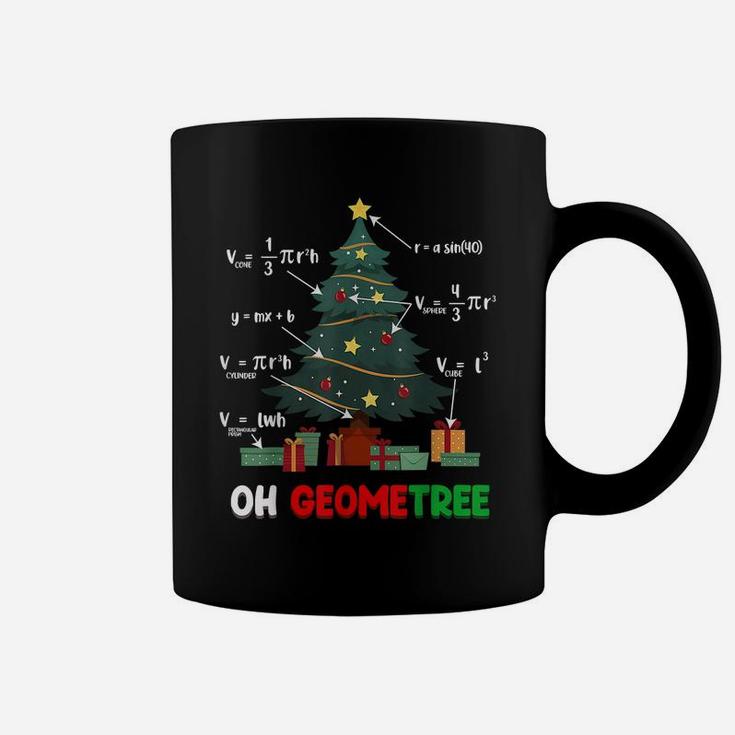 Oh Geometree Geometry Math Science Teacher Christmas Funny Coffee Mug