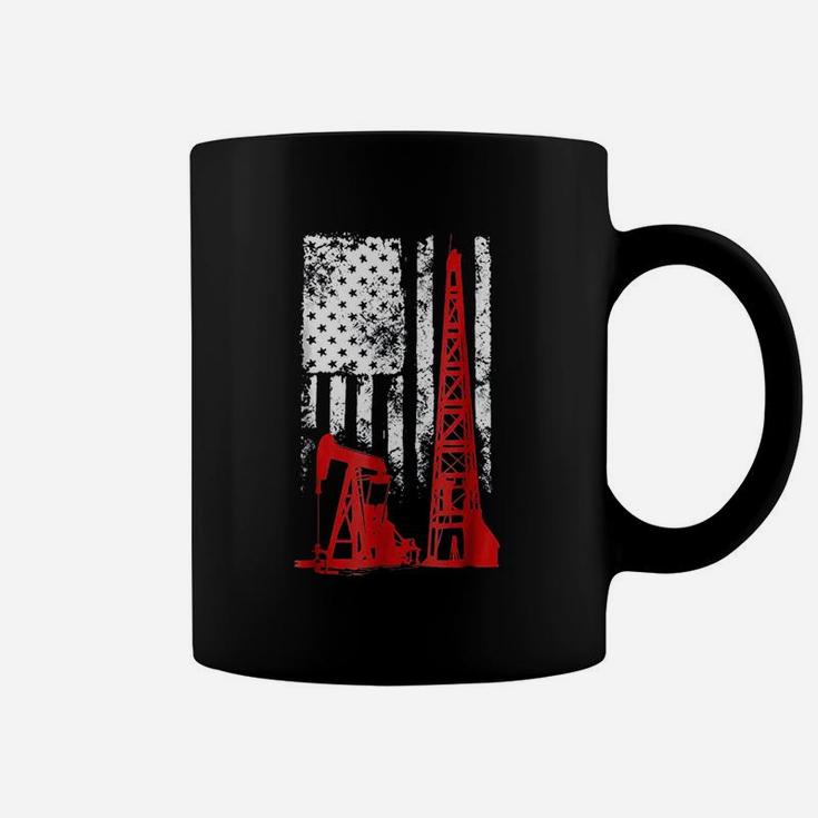 Oilfield Us Flag Coffee Mug