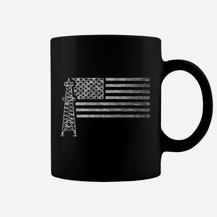 Oilfield Worker American Flag Coffee Mug
