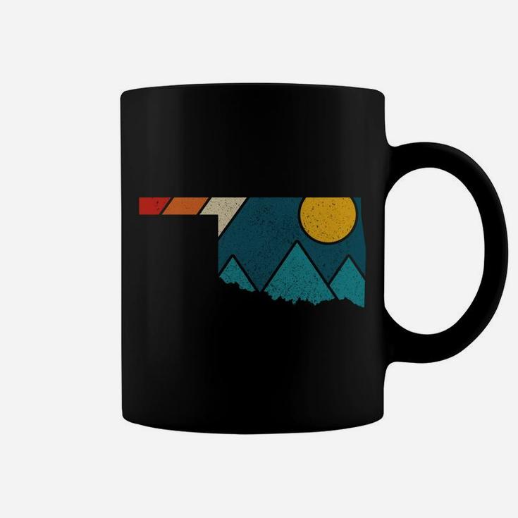 Oklahoma Vintage State Map Mountains Hiking Pride Gift Coffee Mug