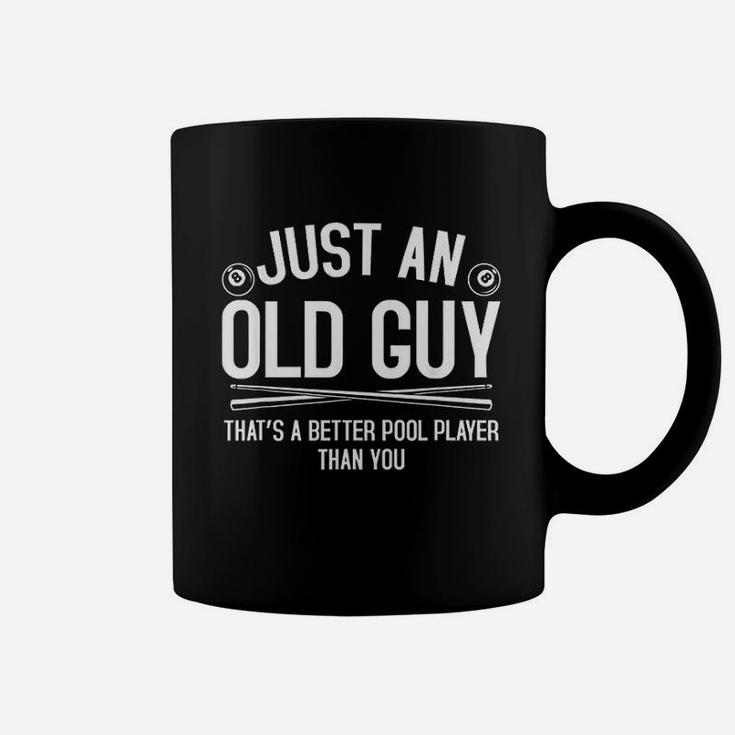 Old Guy Pool Player Funny Billiards Grandpa Coffee Mug