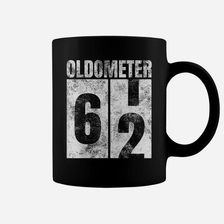 Oldometer 61-62 Yrs Old Man Woman Bday Graphic 62Nd Birthday Coffee Mug