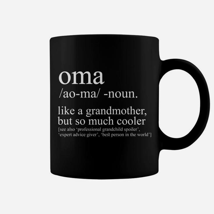 Oma Definition Funny Grandma Women Mother's Day Christmas Coffee Mug