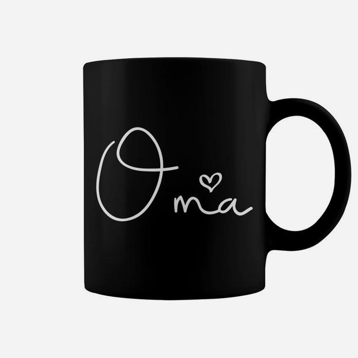 Oma Heart For Women Grandma Christmas Mother's Day Birthday Coffee Mug