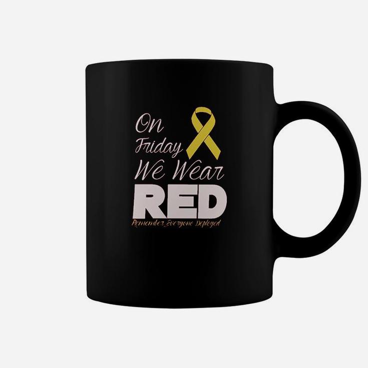 On Friday We Wear Red Friday Yellow Ribbon Coffee Mug