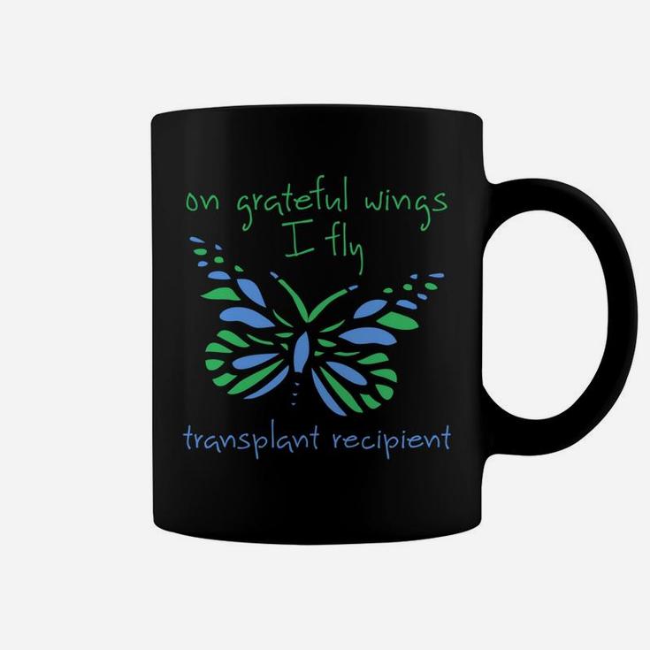 On Grateful Wings I Fly Butterfly - Transplant Recipient Coffee Mug