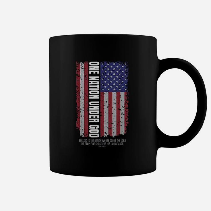 One Nation Under God American Flag Coffee Mug