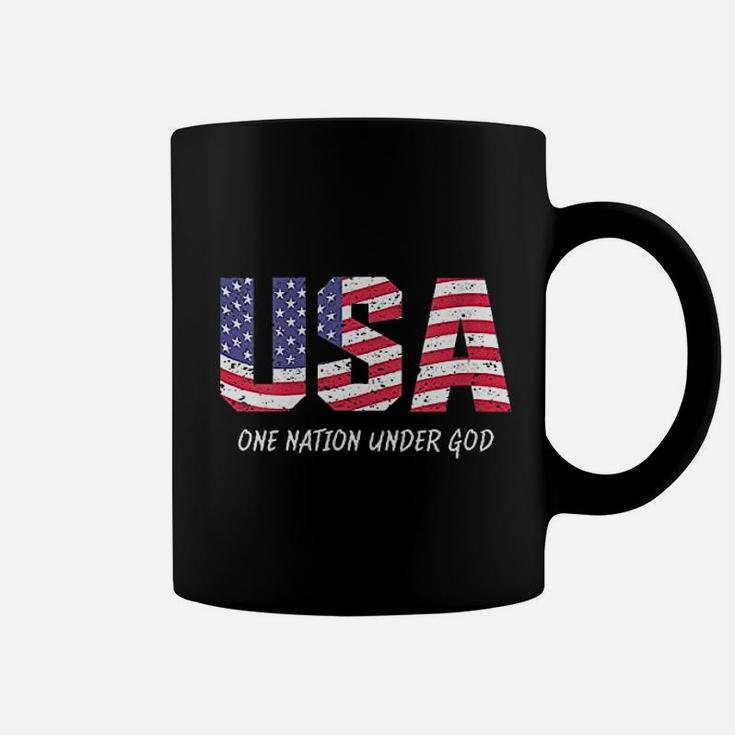 One Nation Under God American Flag Usa Coffee Mug