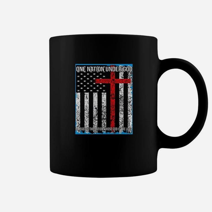 One Nation Under God With Flag Coffee Mug