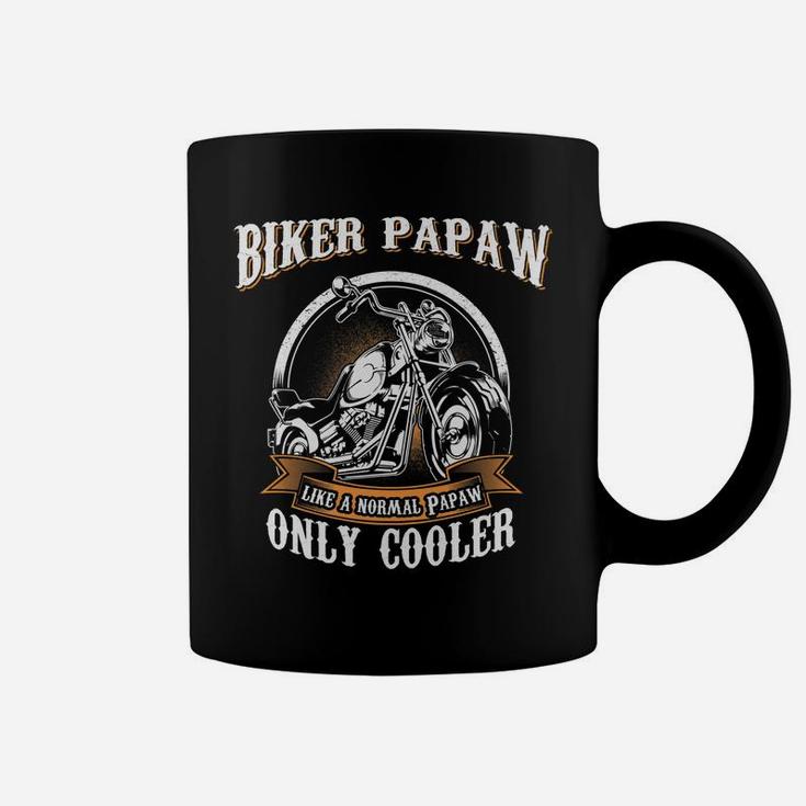 Only Cool Papaw Rides Motorcycles T Shirt Rider Gift Coffee Mug