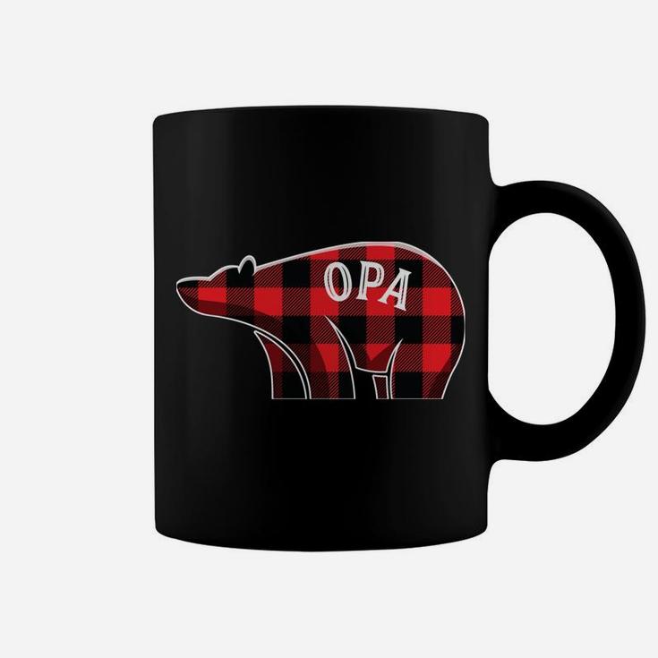 Opa Bear Christmas Plaid Family Matching Pajama Xmas Gift Sweatshirt Coffee Mug