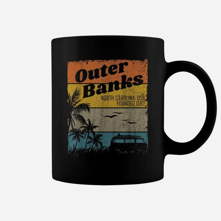 Outer Banks Nc Retro Beach Surfing Pogue Life Outer Banks Coffee Mug