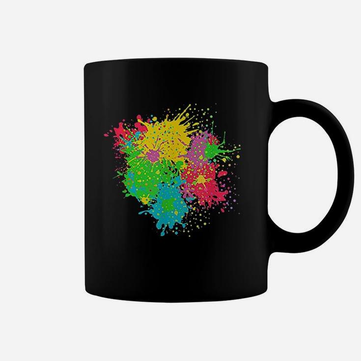 Paint Splashes Splatter Abstract Colourful Design Coffee Mug
