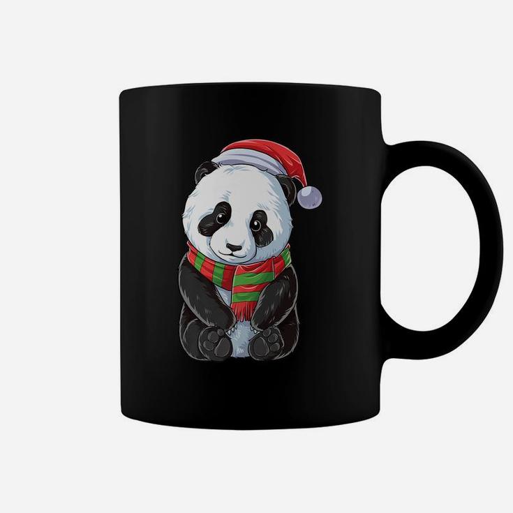 Panda Christmas Santa Hat Funny Xmas Gifts Boys Girls Bear Coffee Mug