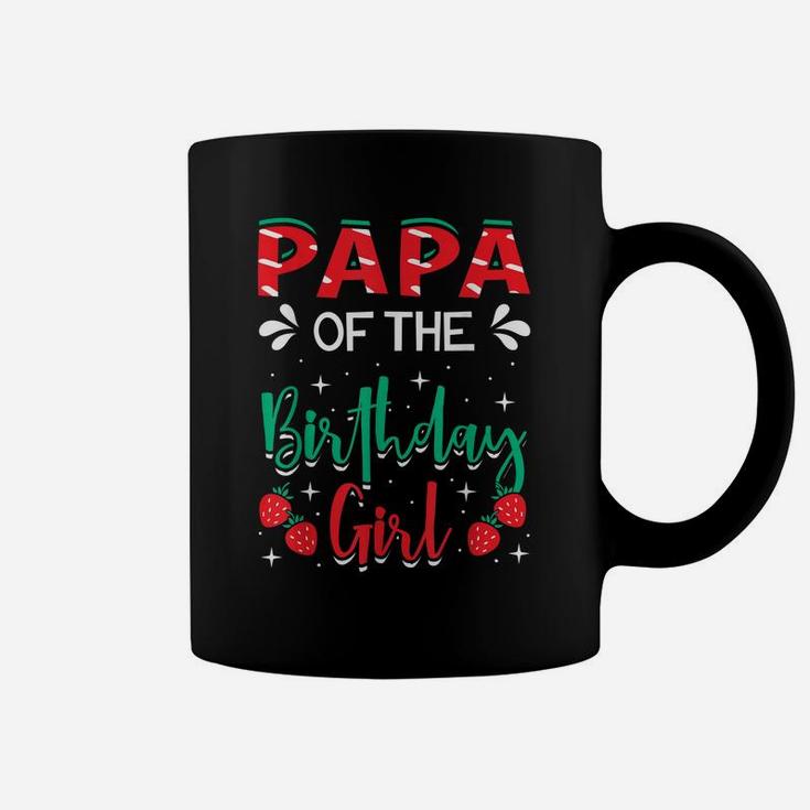 Papa Of The Birthday Girl Strawberry Themed B-Day Party Coffee Mug