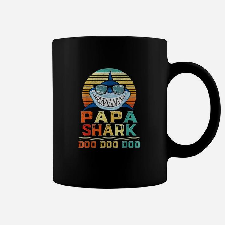 Papa Shark Doo Doo Matching Family Shark Birthday Gifts Coffee Mug