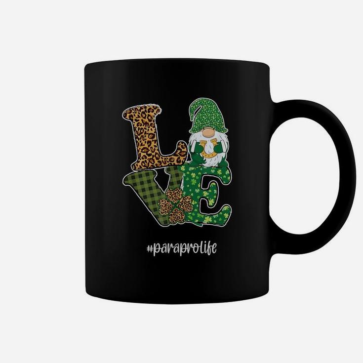 Paraprofessional Love St Patricks Day Gnome Shamrock Gift Coffee Mug