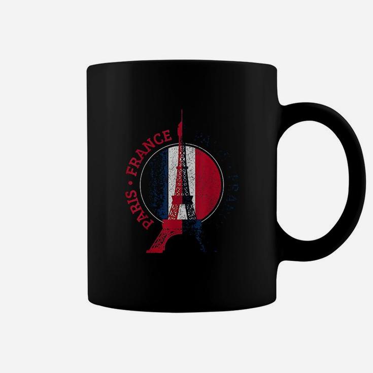 Paris France Eiffel Tower French Flag Travel Coffee Mug