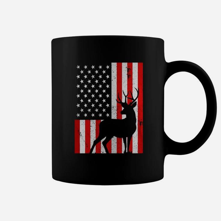 Patriotic Deer Hunting Shirts For Men Hunting Season Apparel Coffee Mug