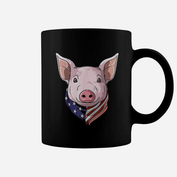 Patriotic Pig American 4th Of July Pig USA American Flag Coffee Mug