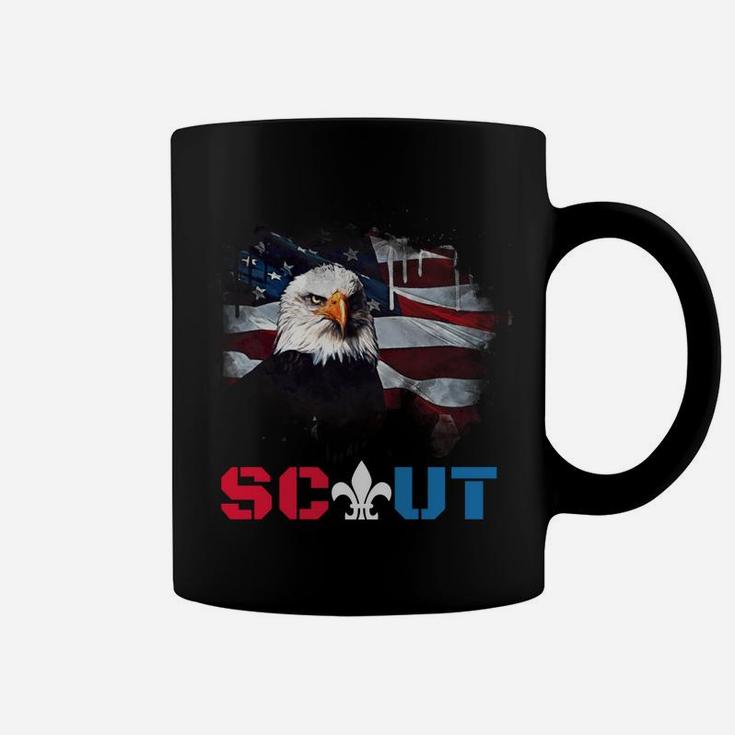 Patriotic Scout Boy Girl Scouting Lover Us Flag Eagle Sweatshirt Coffee Mug