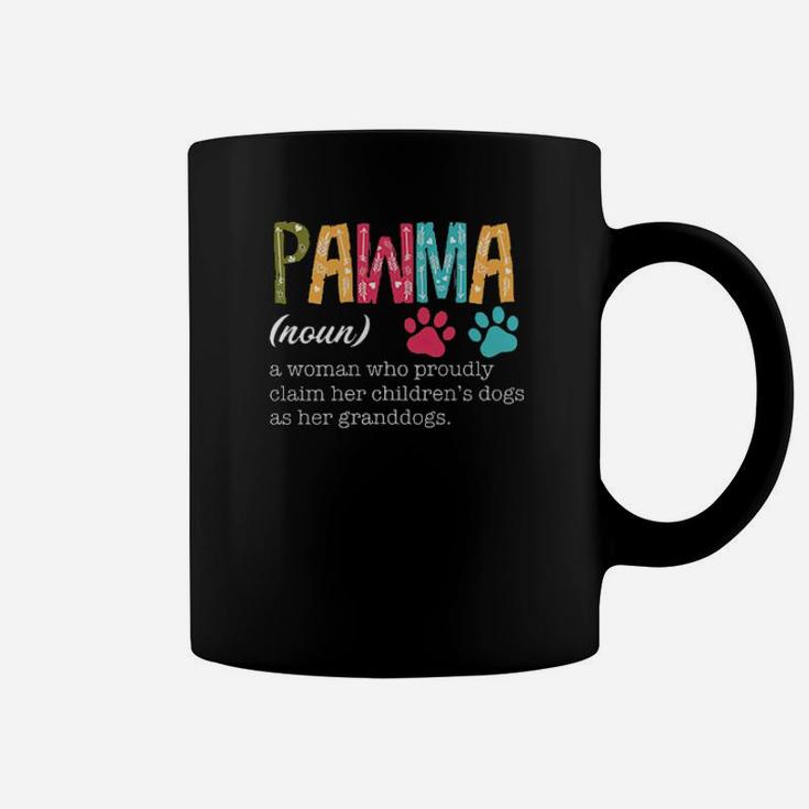 Pawma Definition A Woman Who Proudly Claim Her Children's Dogs As Her Granddogs Floral Coffee Mug