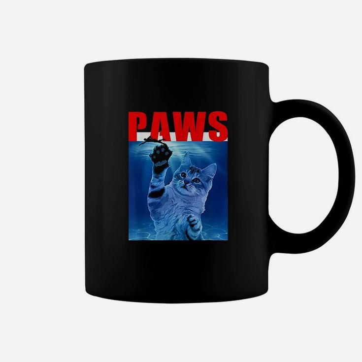 Paws Funny Cat Arody For Shark And Cat Lovers Coffee Mug