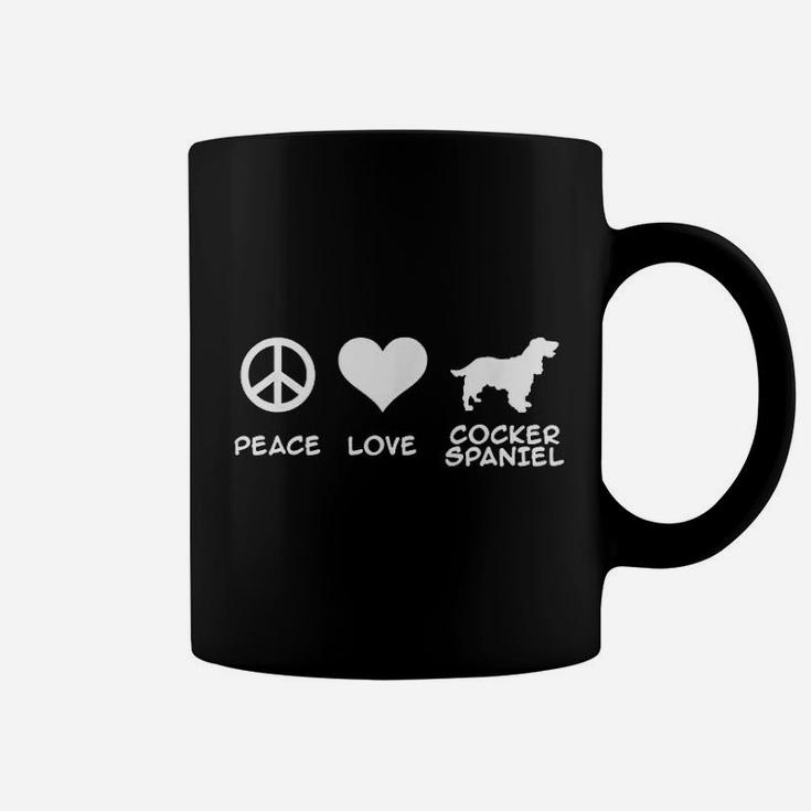 Peace Love Cocker Spaniel Coffee Mug