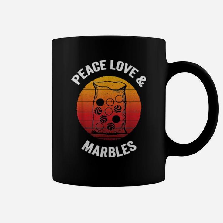 Peace Love  Marbles Vintage Marbles Racing Game Coffee Mug